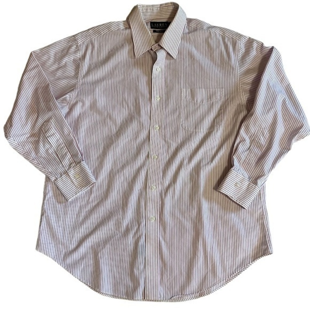 Lauren Ralph Lauren Non Iron Long Sleeve‎ Button Up Shirt Size 16 1/2 32/33